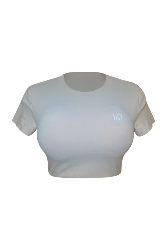 FLOW BACKLESS CROP TEE (CLOUD)