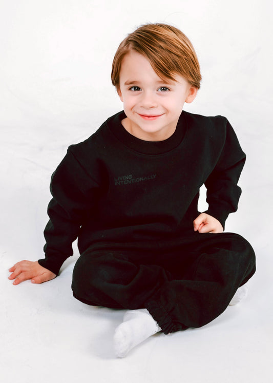 KIDS CREWNECK SWEATSHIRT (BLACK)