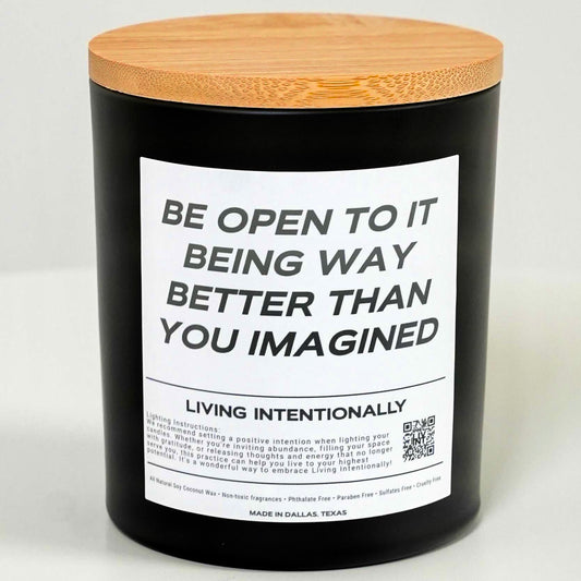BE OPEN CANDLE (BLACK VESSEL)