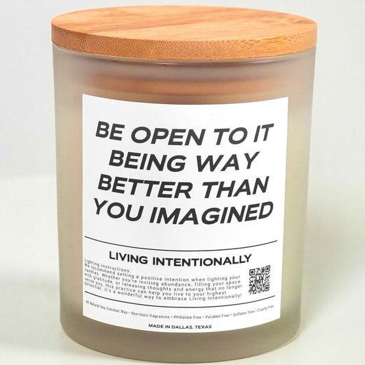 BE OPEN CANDLE (FROSTED VESSEL)