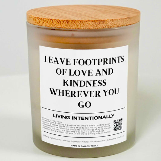 LEAVE FOOTPRINTS CANDLE (FROSTED VESSEL)