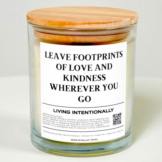 LEAVE FOOTPRINTS CANDLE (CLEAR VESSEL)