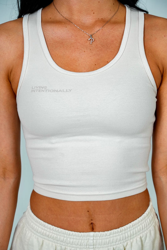RIBBED TANK (CREME)