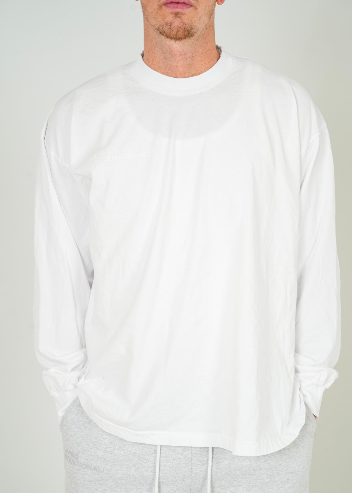 UNISEX LONG SLEEVE TEE (WHITE)