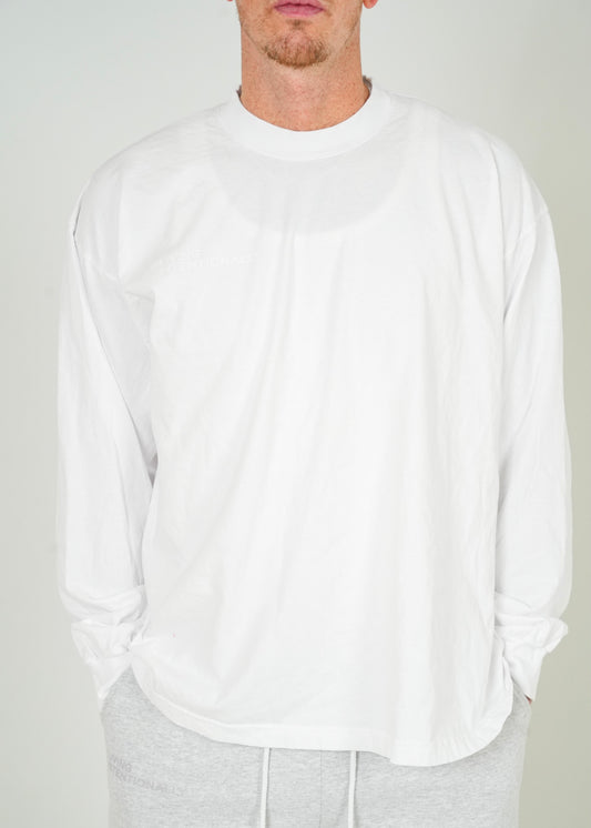 UNISEX LONG SLEEVE TEE (WHITE)