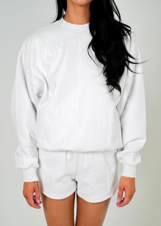 WOMEN'S CREWNECK SWEATSHIRT (WHITE)