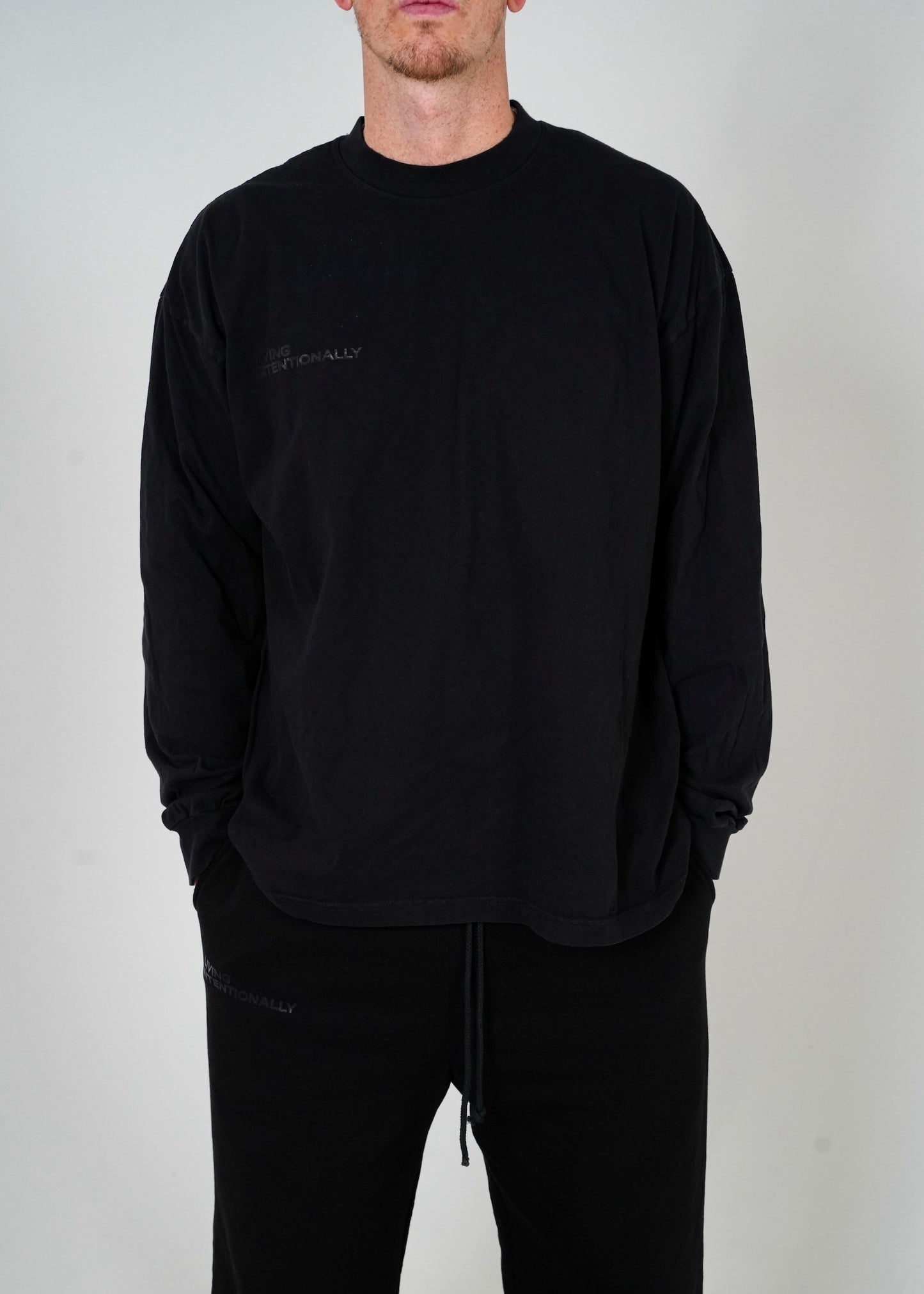 UNISEX LONG SLEEVE TEE (BLACK)