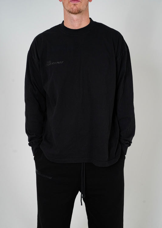 UNISEX LONG SLEEVE TEE (BLACK)