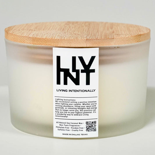 LIV INT CANDLE (FROSTED VESSEL)