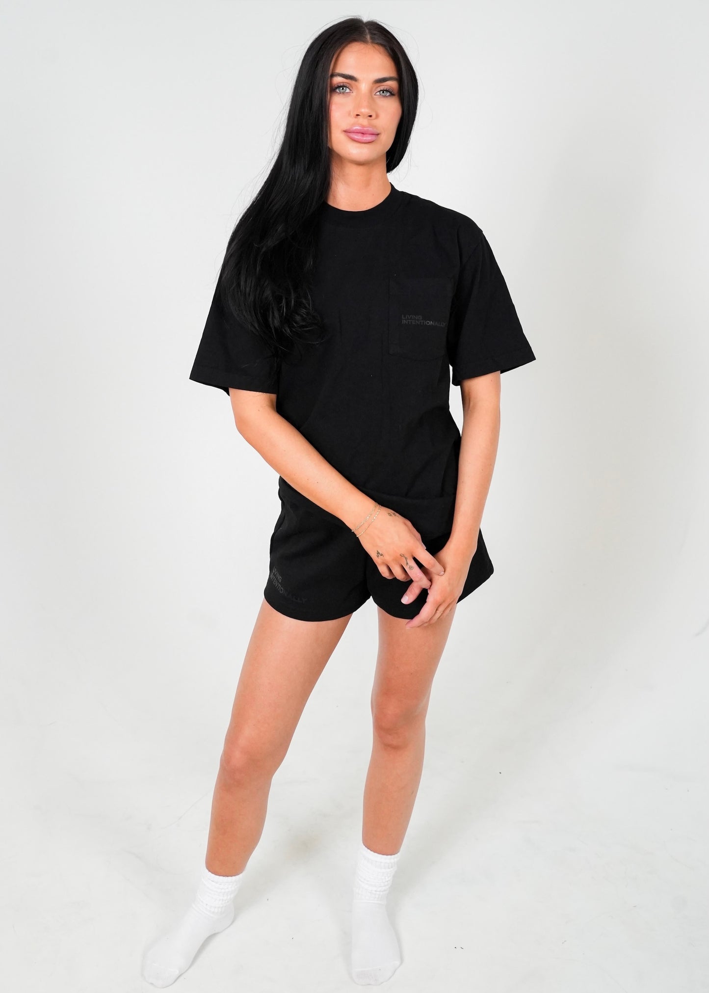 UNISEX SHORT SLEEVE TEE POCKET TEE (BLACK)