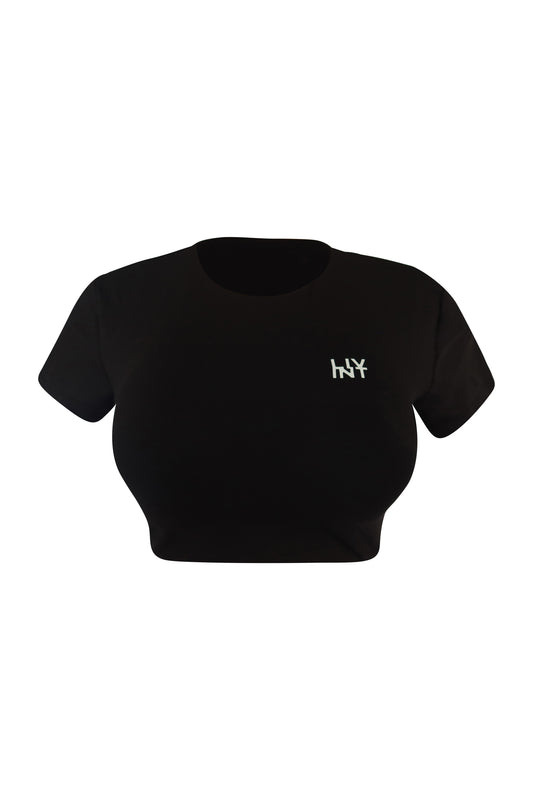 FLOW BACKLESS CROP TEE (SHADOW)