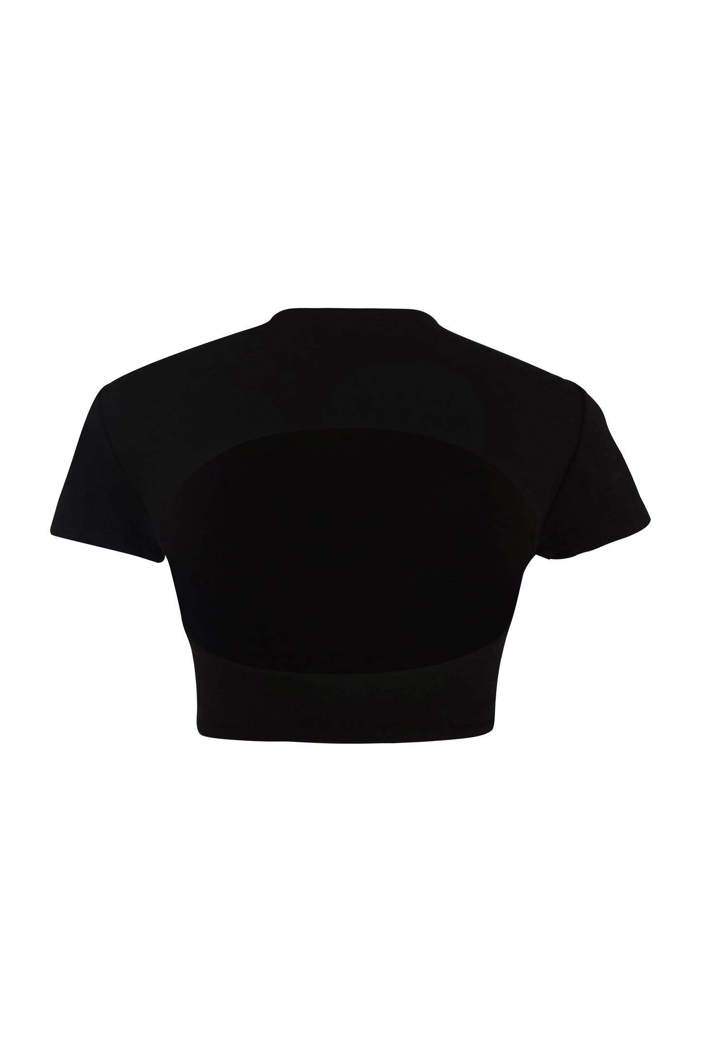 FLOW BACKLESS CROP TEE (SHADOW)
