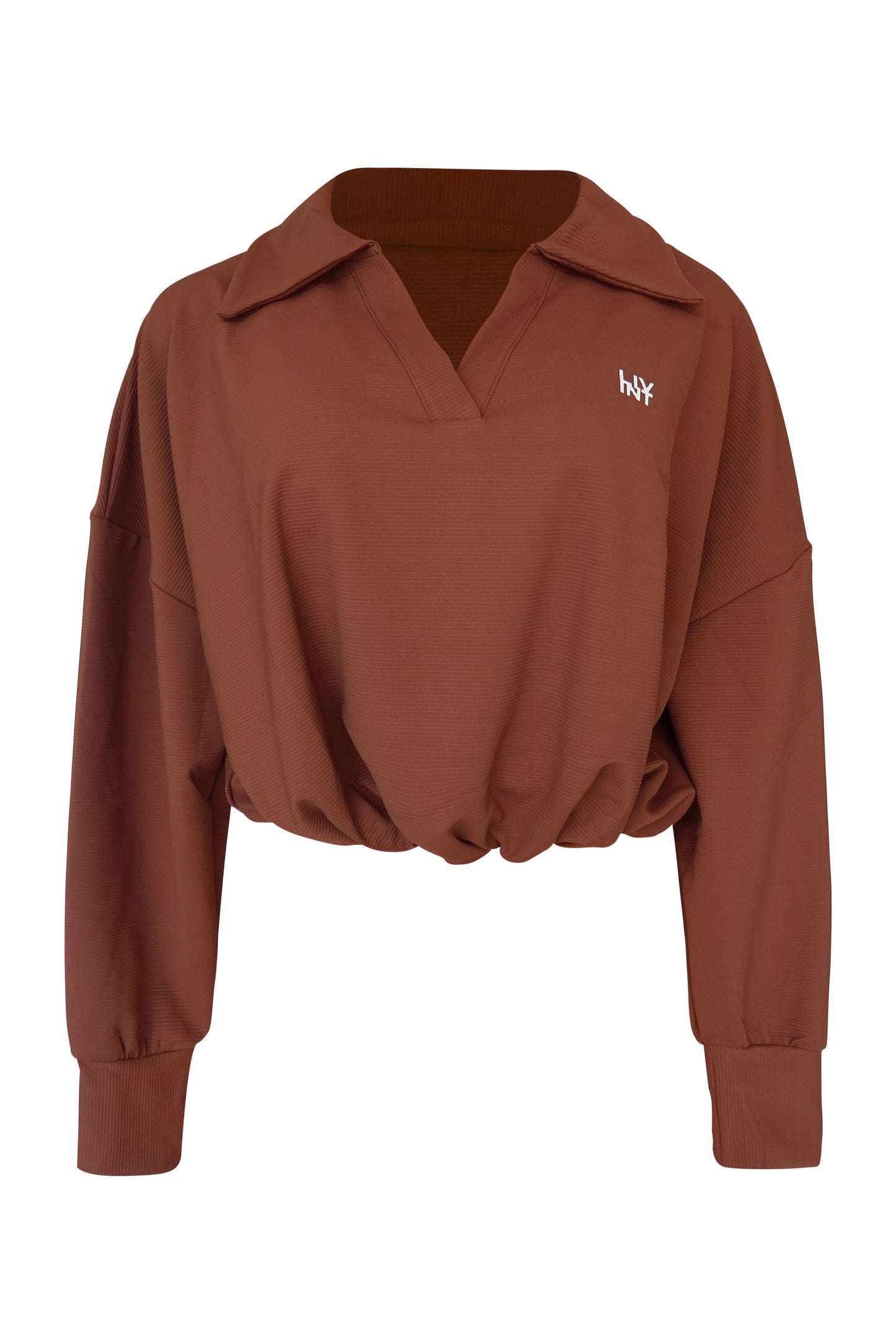 FORM DRAWSTRING CROP JACKET (BROWN)