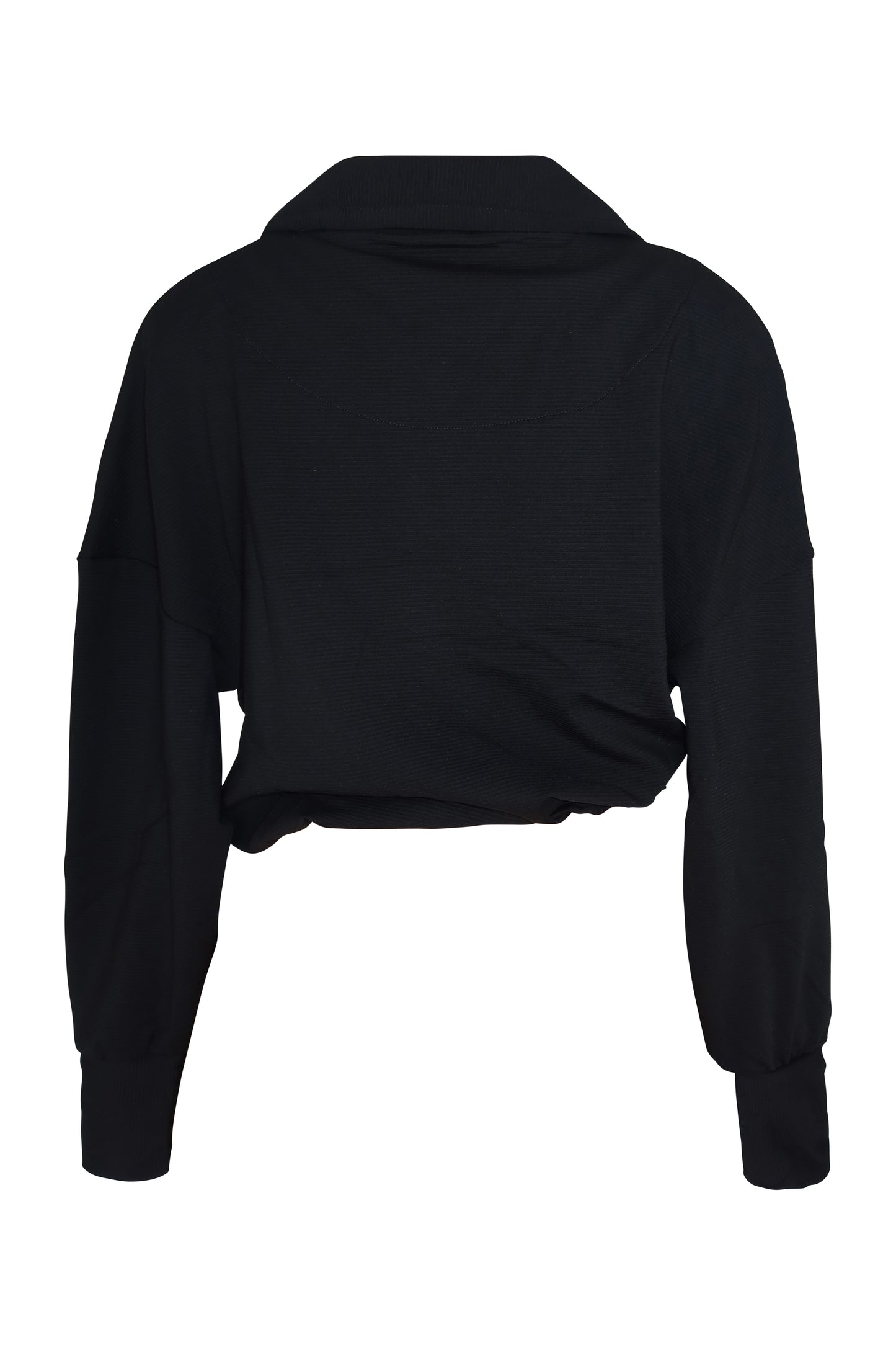 FORM DRAWSTRING CROP JACKET (BLACK)
