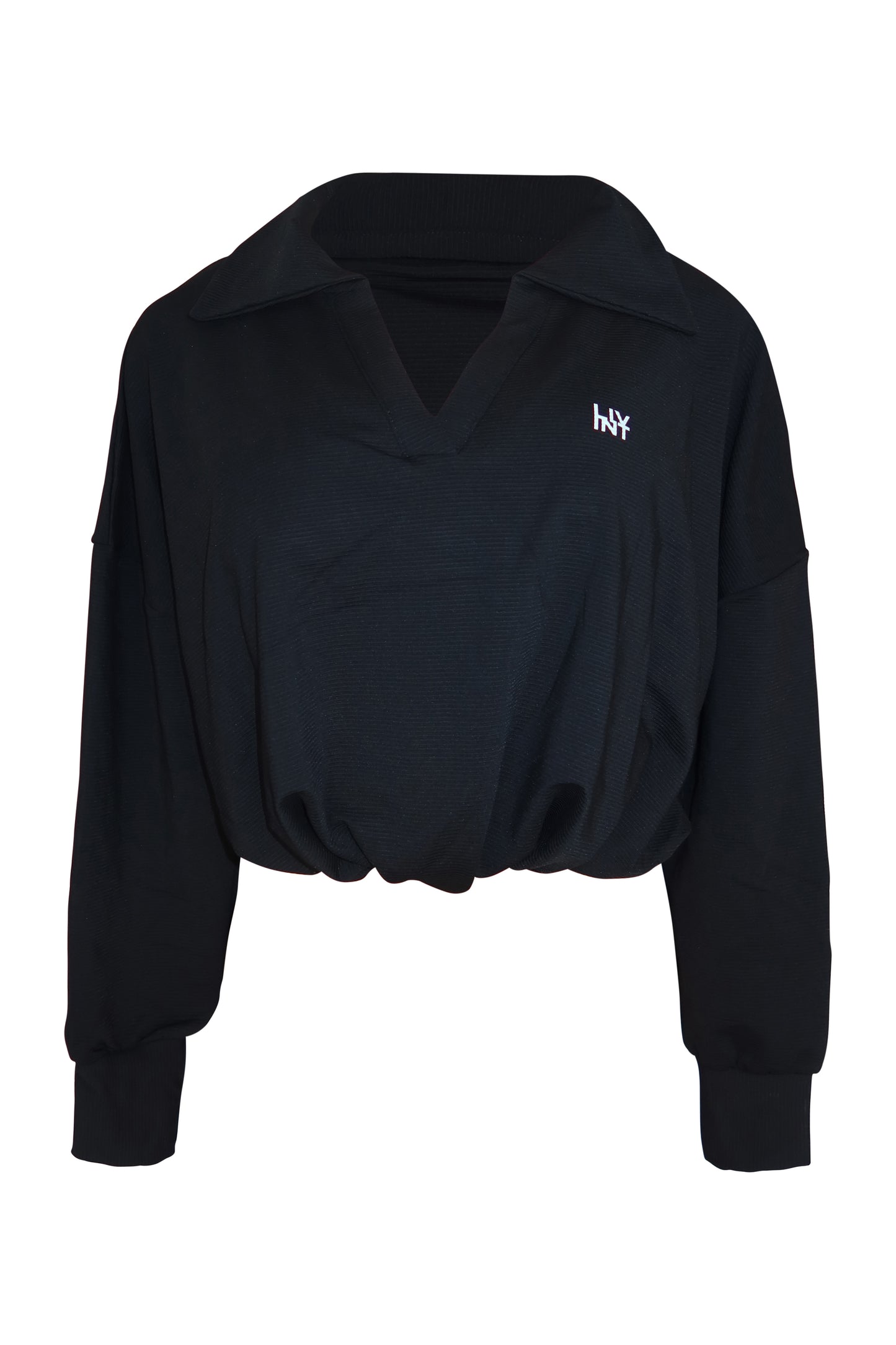 FORM DRAWSTRING CROP JACKET (BLACK)
