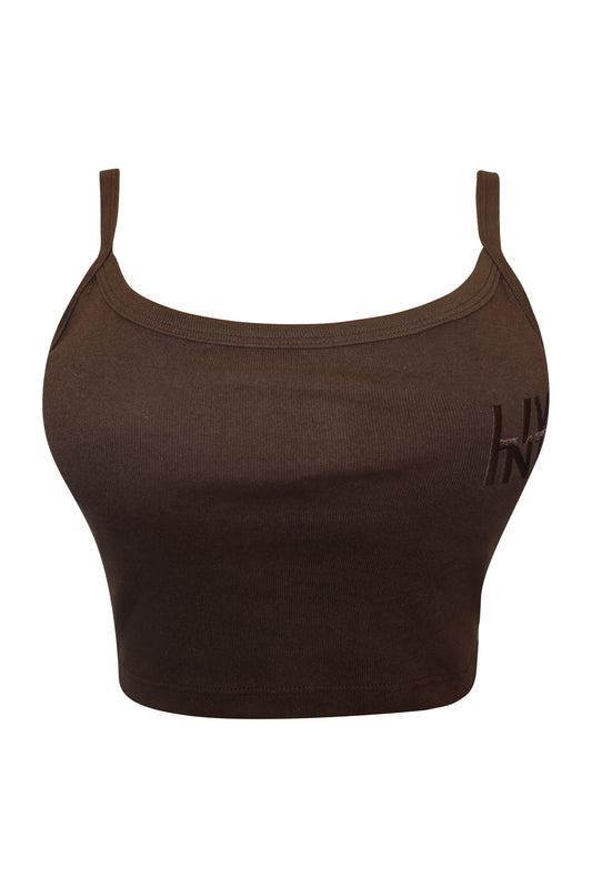WOMENS BABY RIB TANK (CHOCOLATE)