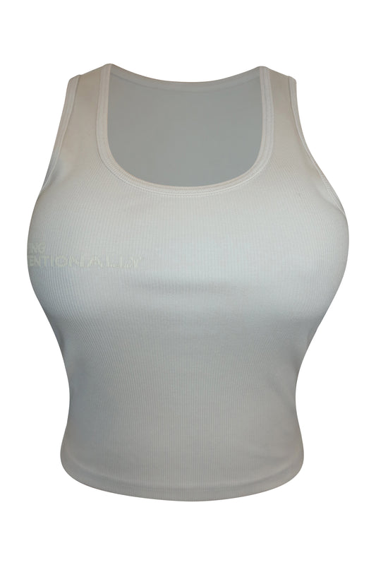 RIBBED TANK (CREME)