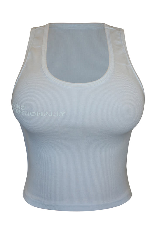 RIBBED TANK (WHITE)