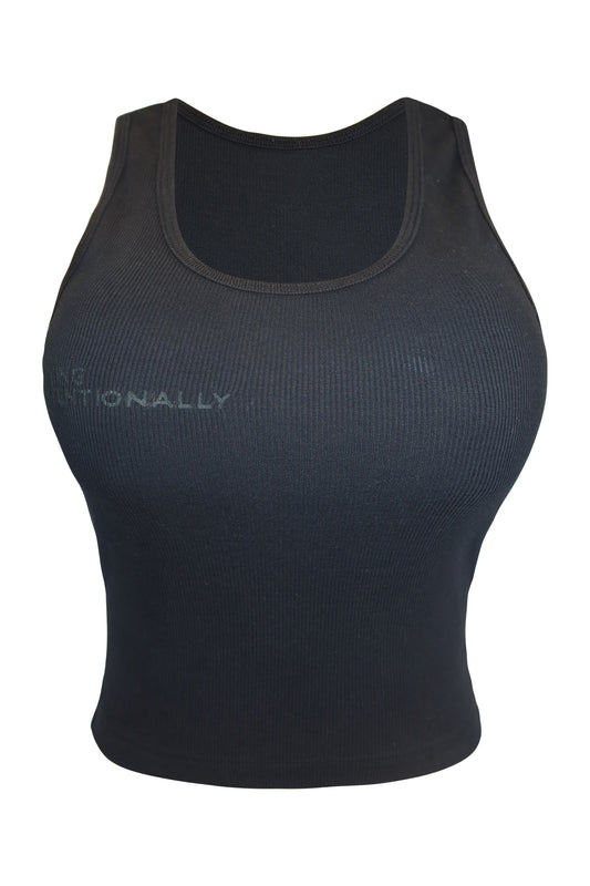 RIBBED TANK (BLACK)