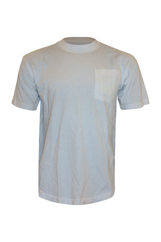 UNISEX SHORT SLEEVE TEE POCKET TEE (WHITE)