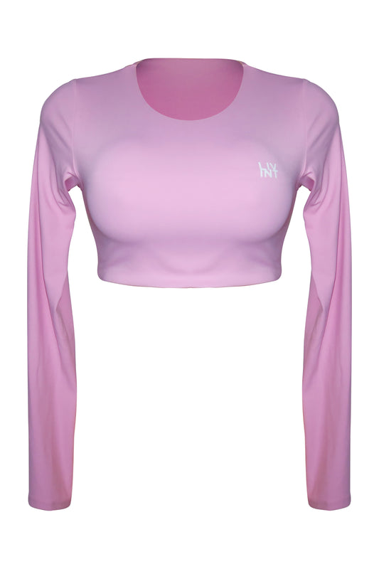 INTENT CROP LONG SLEEVE (PEONY)