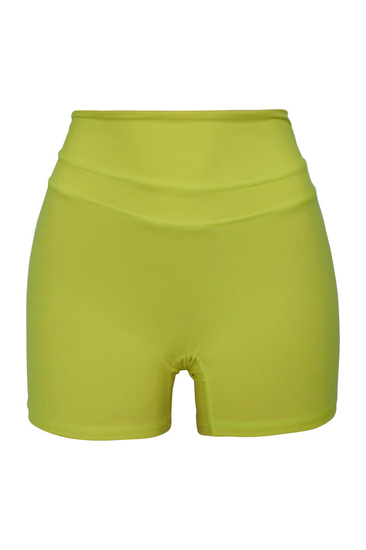 THRIVE BIKER SHORTS (LEMON)