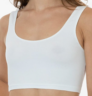 WOMEN'S CROP TANK (WHITE)