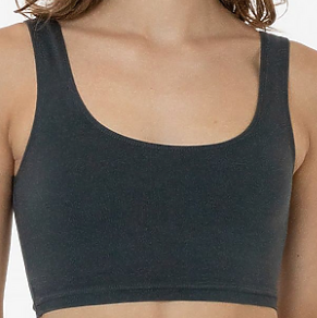 WOMEN'S CROP TANK (CHARCOAL)