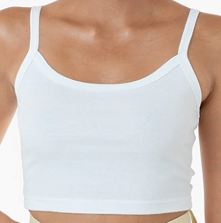 WOMENS BABY RIB TANK (WHITE)