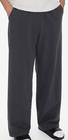 UNISEX WIDE LEG SWEATPANTS (CHARCOAL)