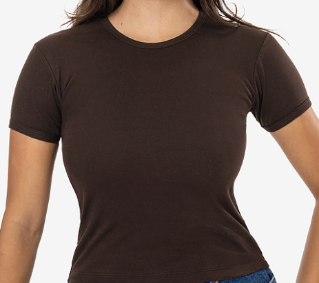 WOMENS BABY TEE (CHOCOLATE)